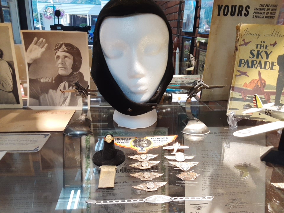 A display case at the Radio Days Theater of the Mind Museum
