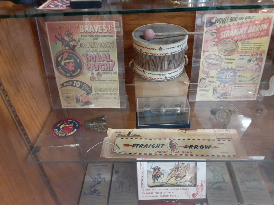 A display case at the Radio Days Theater of the Mind Museum